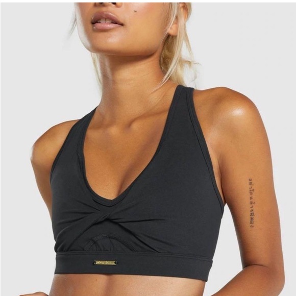 Gymshark x Whitney Simmons Black Twist Front Sports Bra - Picture 1 of 3